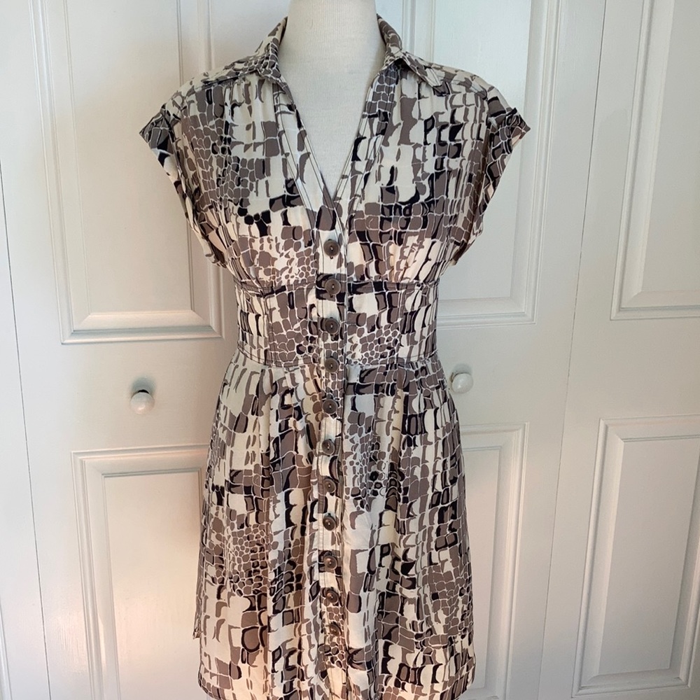 Nanette Lepore Vintage Silk Button Front Dress